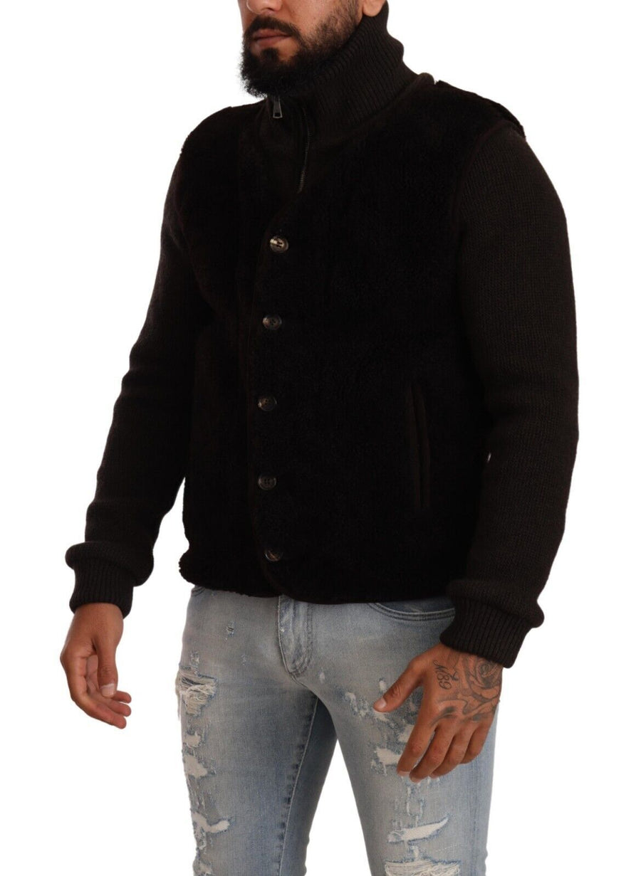 Dolce & Gabbana 100% Leather; Lining: 58% Nylon jacket in black