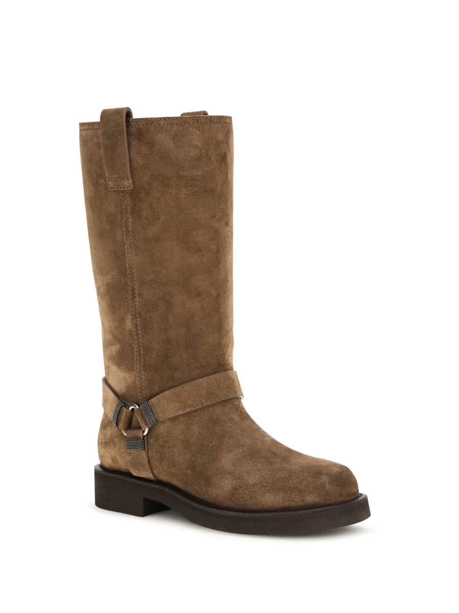 Suede Boots Caramel