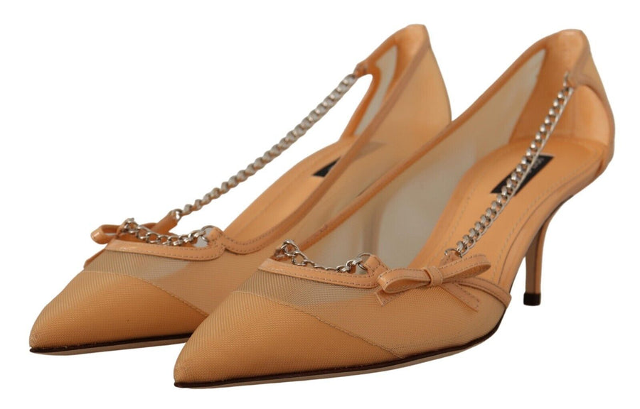 Dolce & Gabbana Leather heel in beige