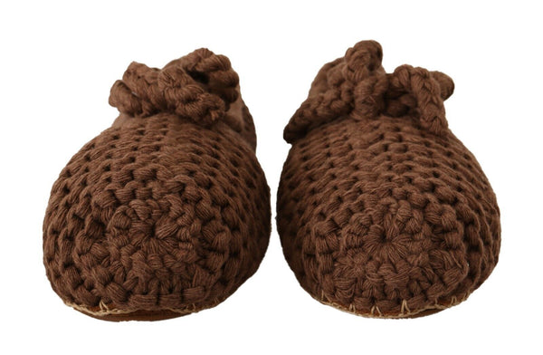Dolce & Gabbana Wool ballerina flat in brown