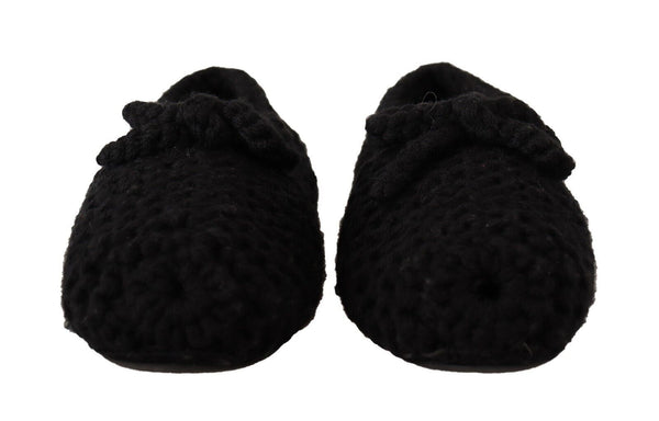 Dolce & Gabbana Wool flat in black