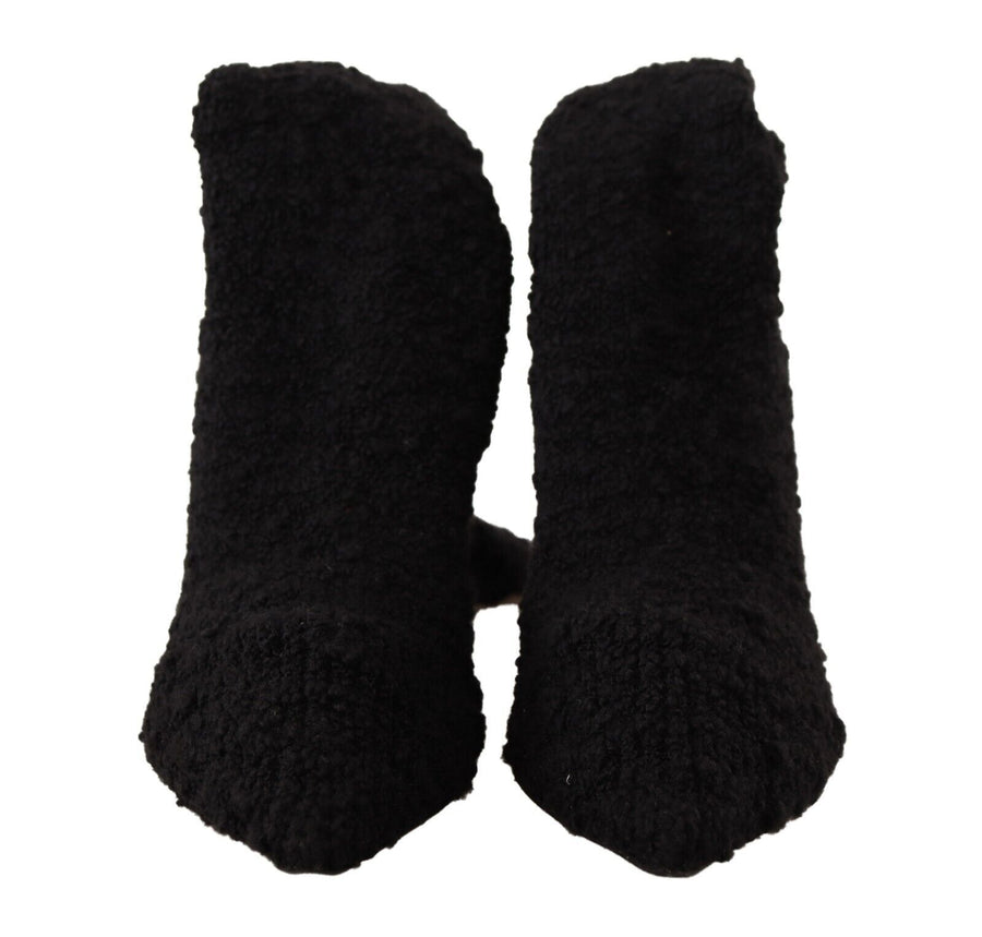 Dolce & Gabbana Fabric upper boot in black