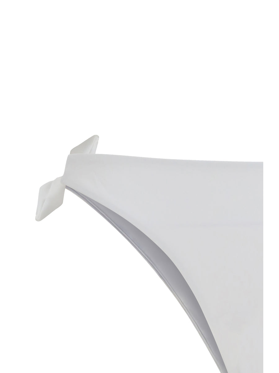 Technical Jersey Bikini Bottoms White Polyamide Swimwear
