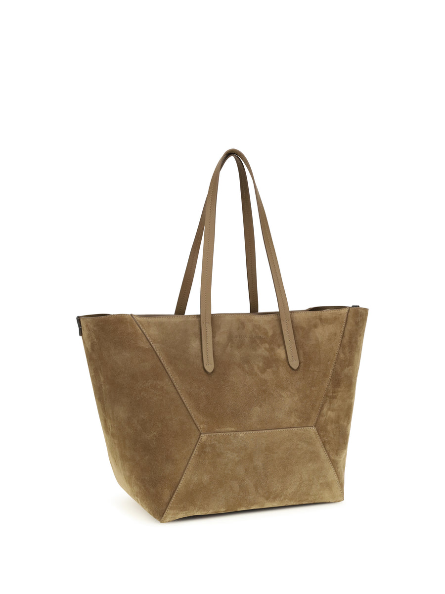 Suede Tote Bag Bc Sesame Calf Leather Shoulder