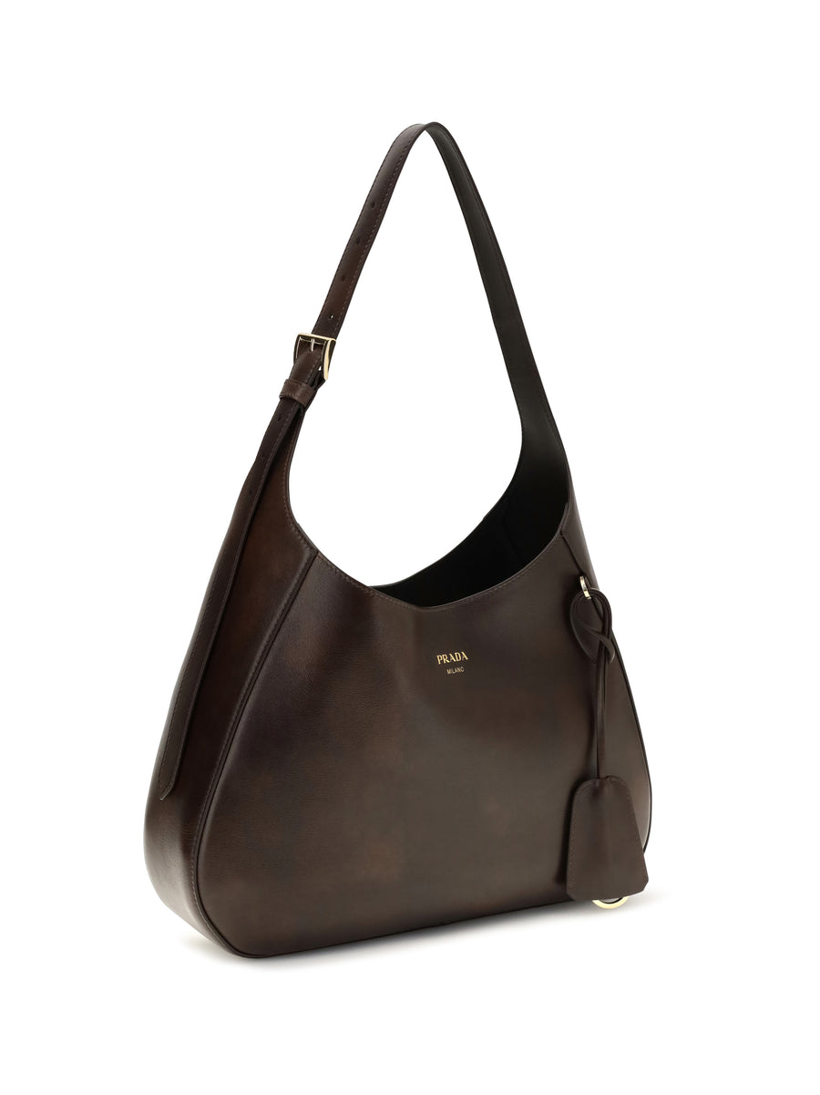 Shoulder Bag Boogie Medium Cacao Leather Calf