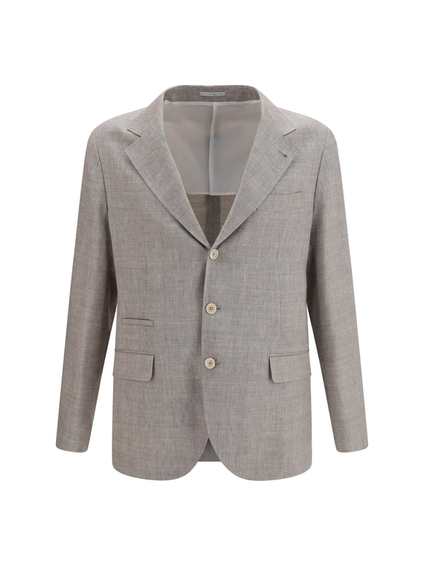 Brunello Cucinelli 60% Linen blazer in brown