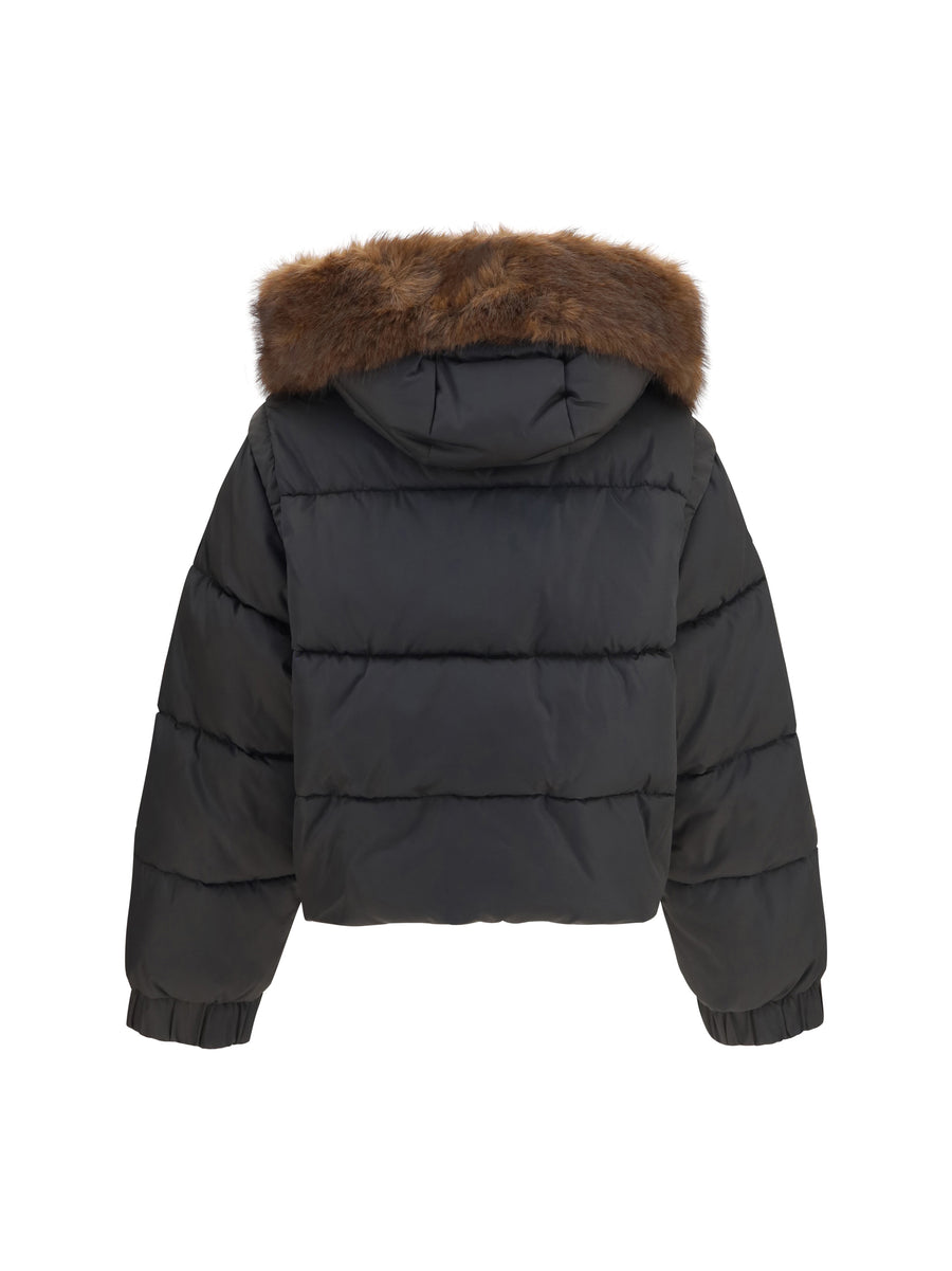 Padded Down Jacket Godetia Very Dark Brown Inner: Goose Puffer