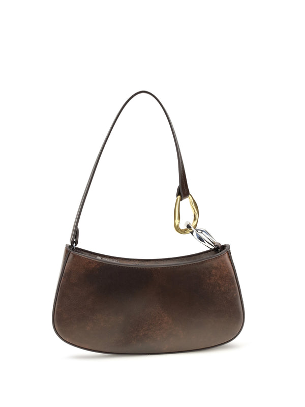 Staud 100% Calf Leather Bos Taurus shoulder bag in brown