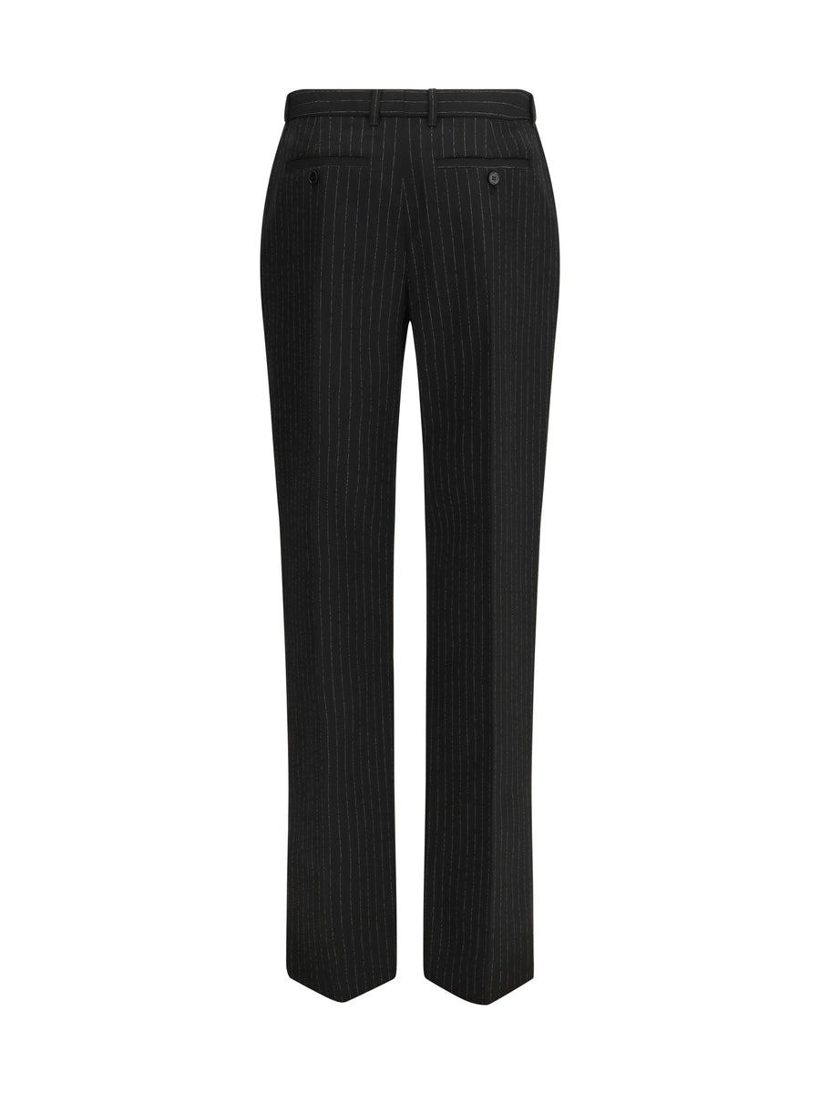 Tailored Trousers Black-Gold Black/gold Wool