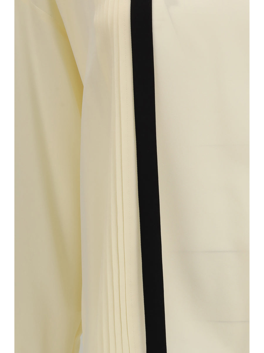 Silk Blouse Beige Jacket