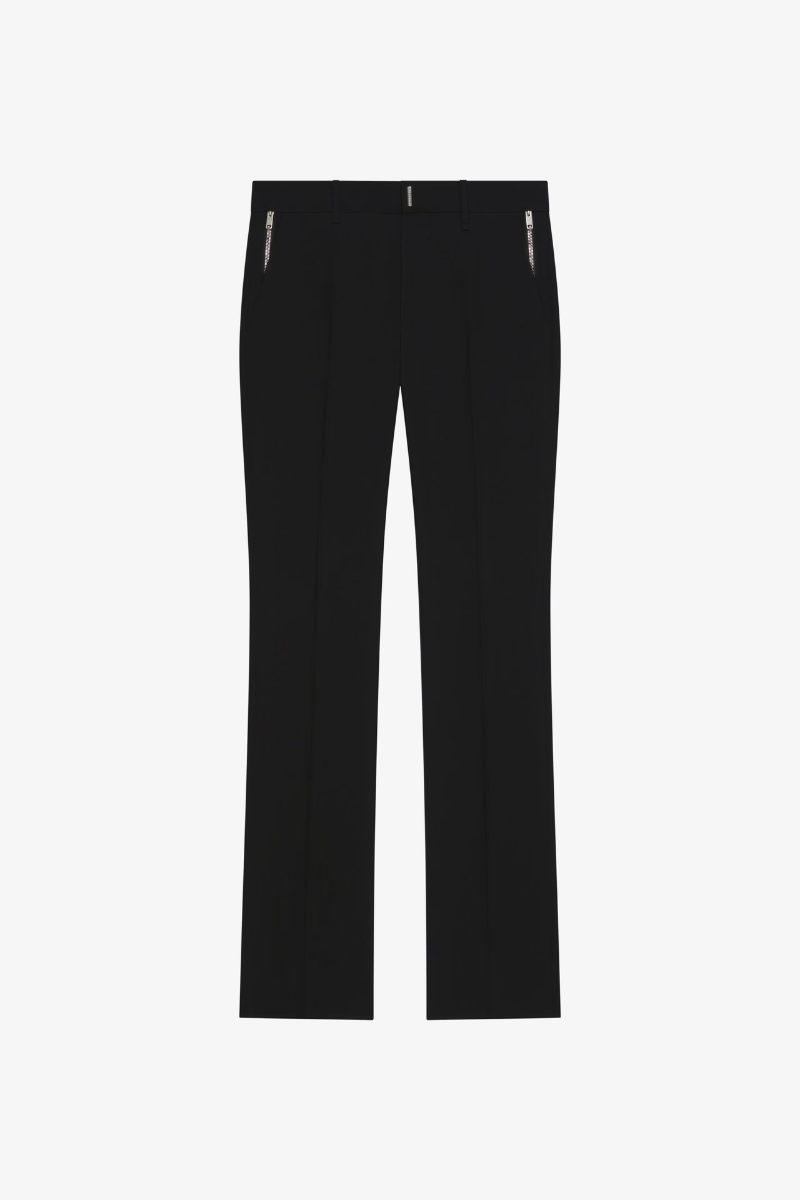 Givenchy Classic Fit Trousers W- Zip Details_black Black