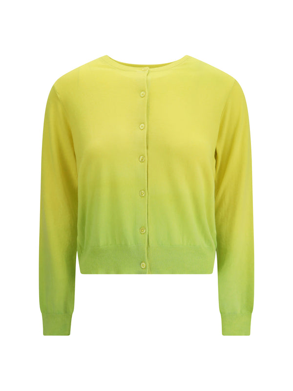 Mirror In The Sky 85% Cotton; 15% Cashmere cardigan in yellow