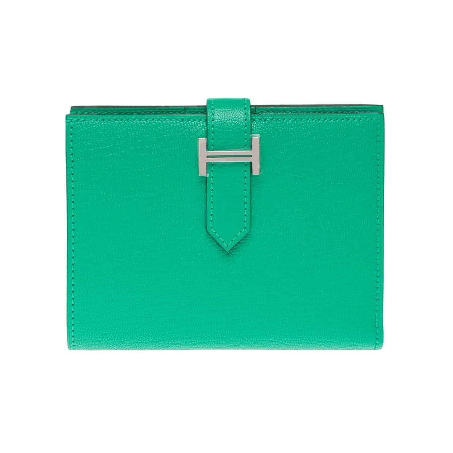 Accessoire Hermes Bearn En Cuir Vert - 102300 Mint Green