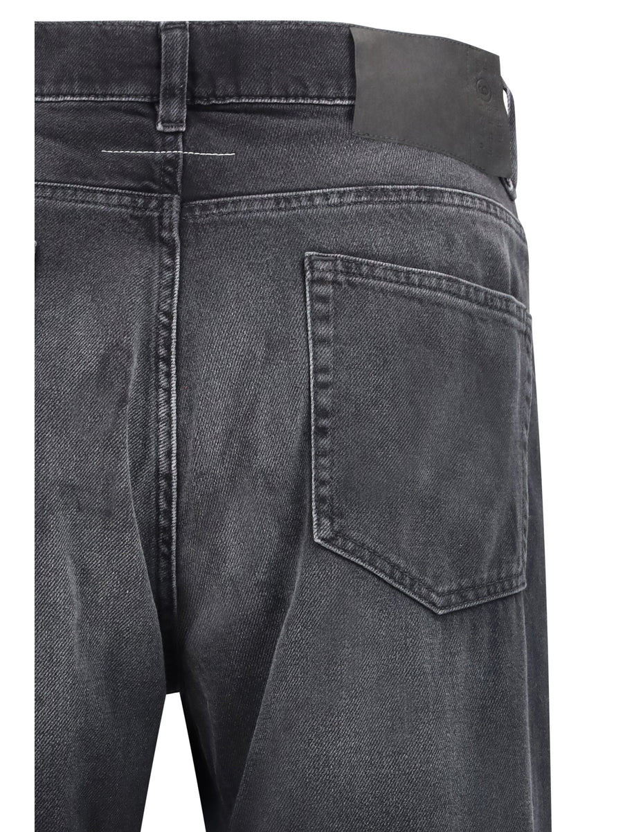 Jeans Straight-Leg Cotton Black