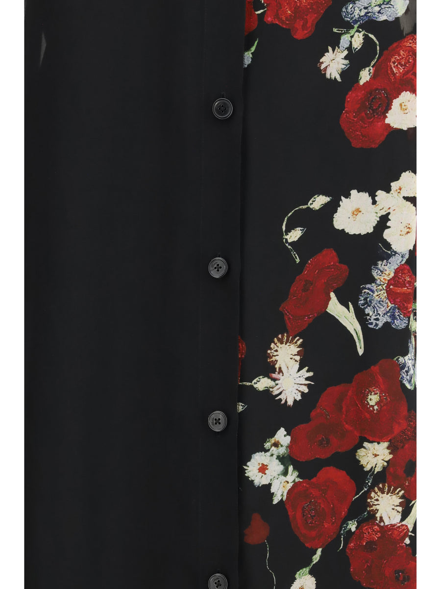 Dress Gloria Black-Red Silk Black/red