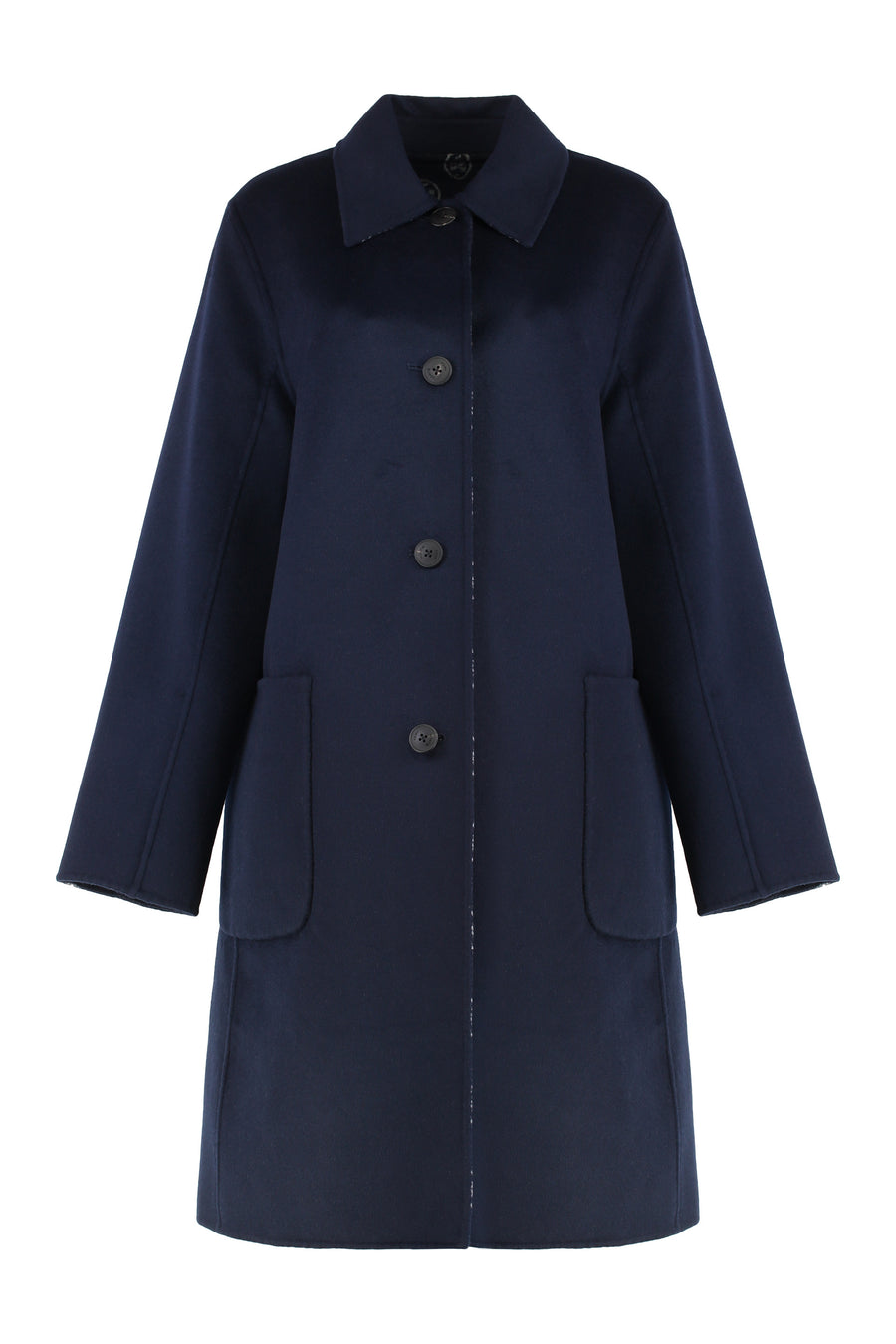 Reversible Wool Coat Navy