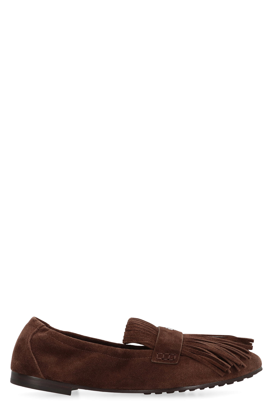Fringed Ballet Flats Mustang Leather Loafers