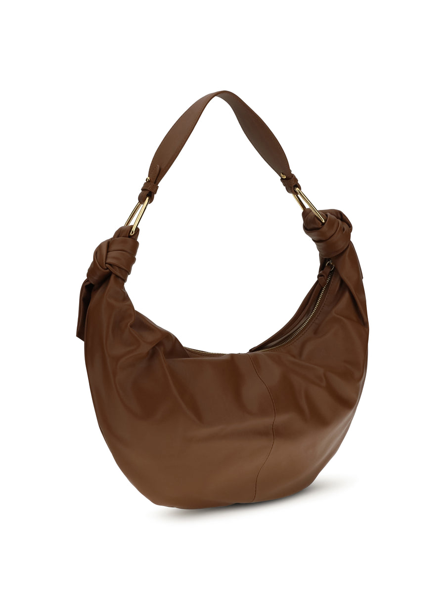 Shoulder Bag Furoshiki Cognac Calf Leather
