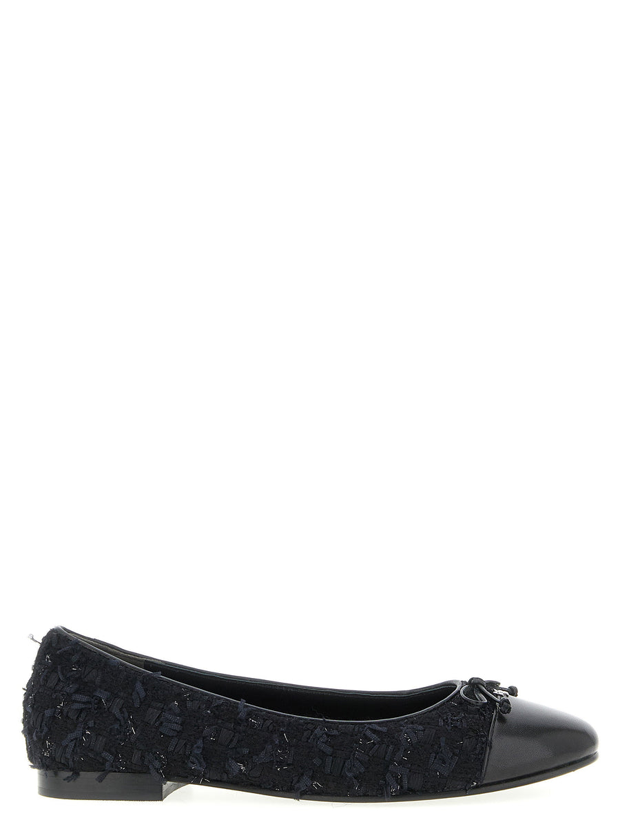 Tory Burch Cap-Toe Ballet Flat — Black