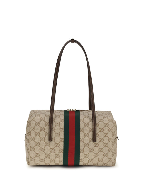 Gucci 45% Cotton shoulder bag in beige