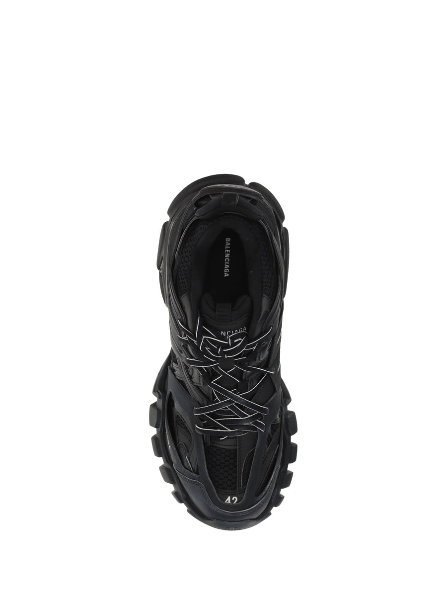 Track Sneakers Black Upper: Polyester Trainers