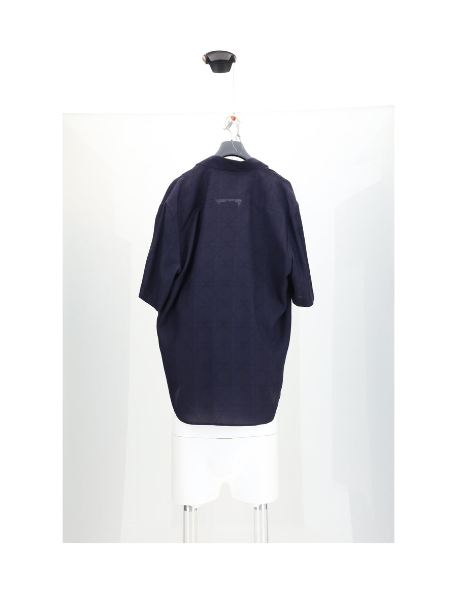 Shirt Cannage Navy Blue Lyocell
