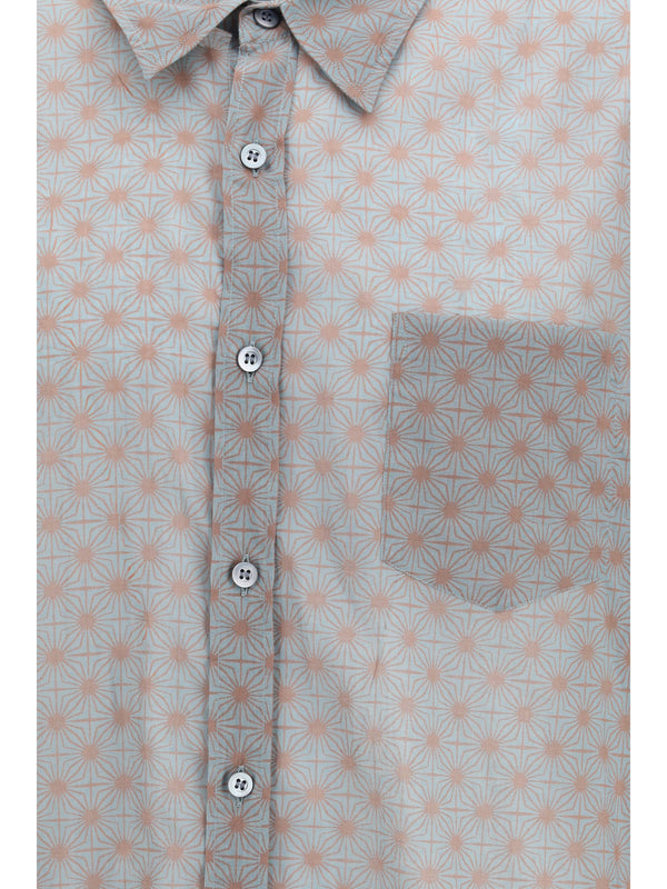Long-Sleeved Cotton Shirt Steel