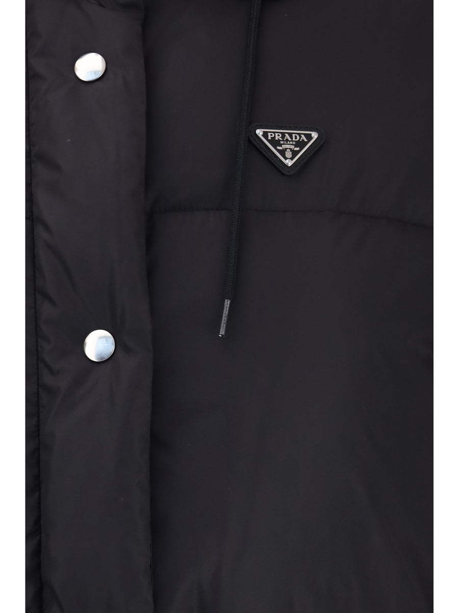 Padded High-Collar Jacket Black Inner: Goose Down Puffer