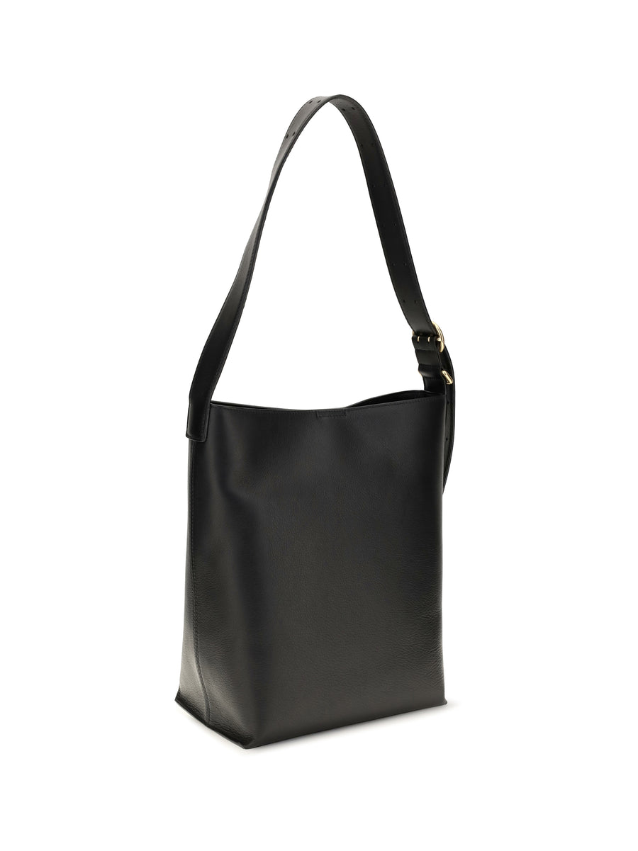 Tote Bag Cannolo Black Calf Leather (bos Taurus) Handbags