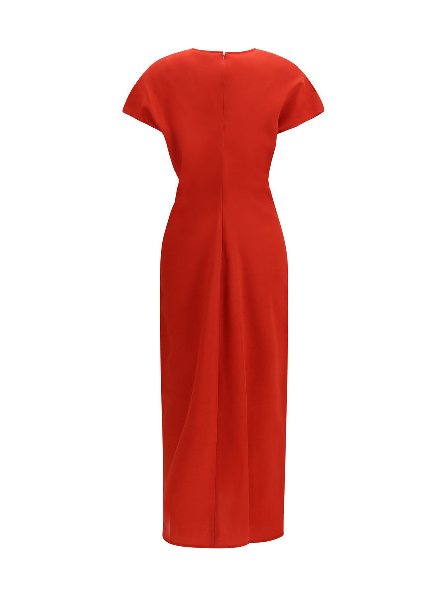 Dress Slouch Waist Wool Poppy