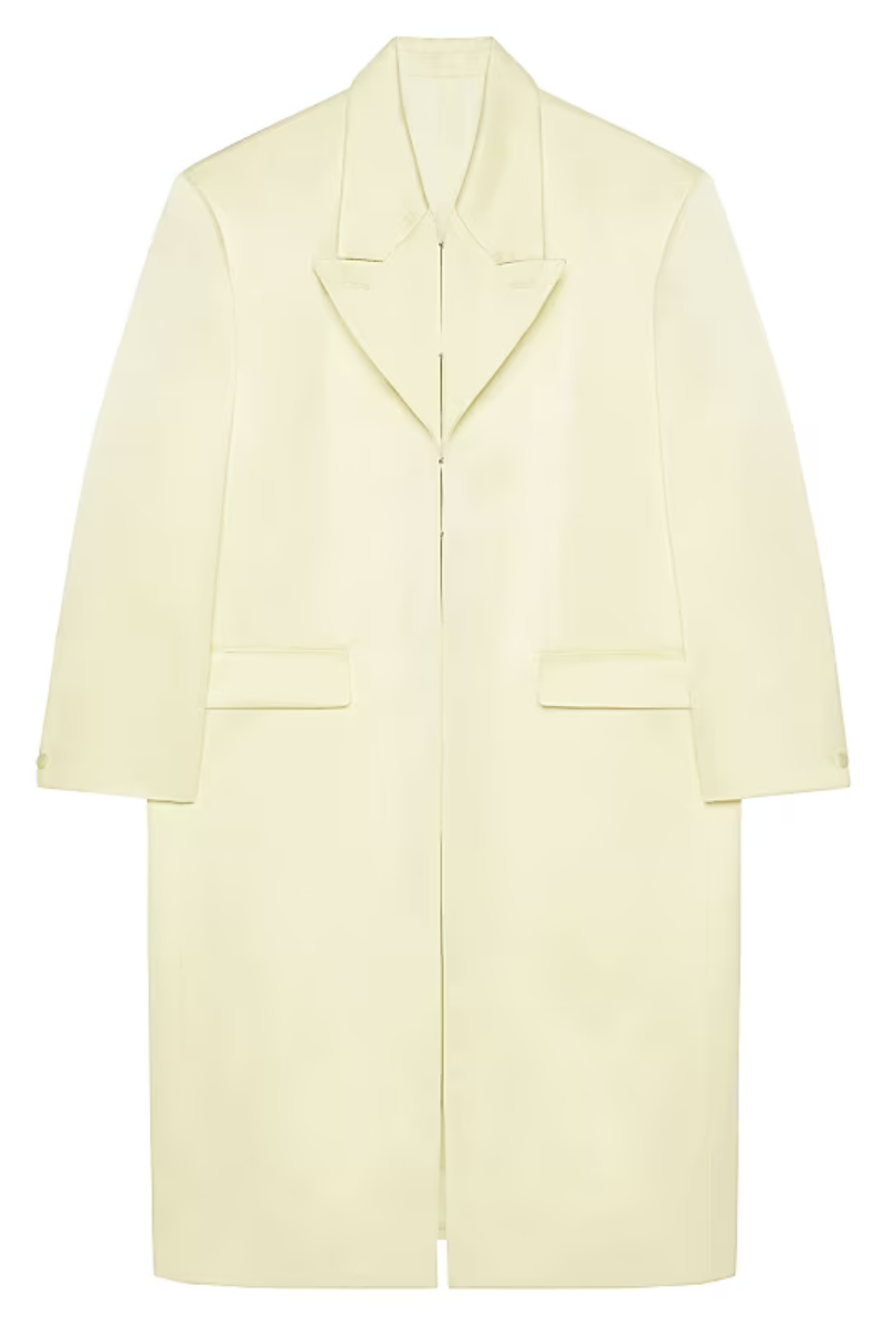 Givenchy Notched Lapel Coat_butter Cream,yellow Clothing