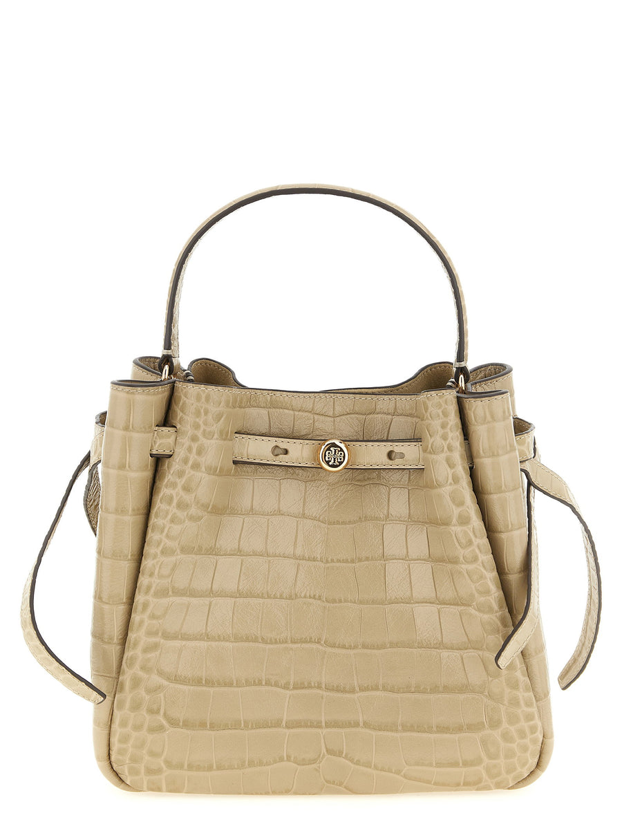حقيبة دلو رومي — لون الرمل Tory Burch