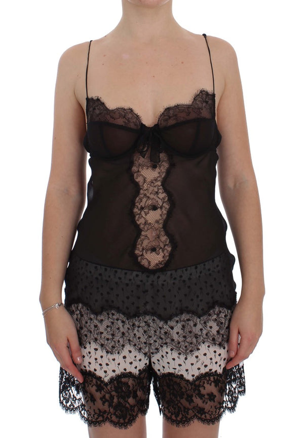 Dolce & Gabbana 46% Silk babydoll in black