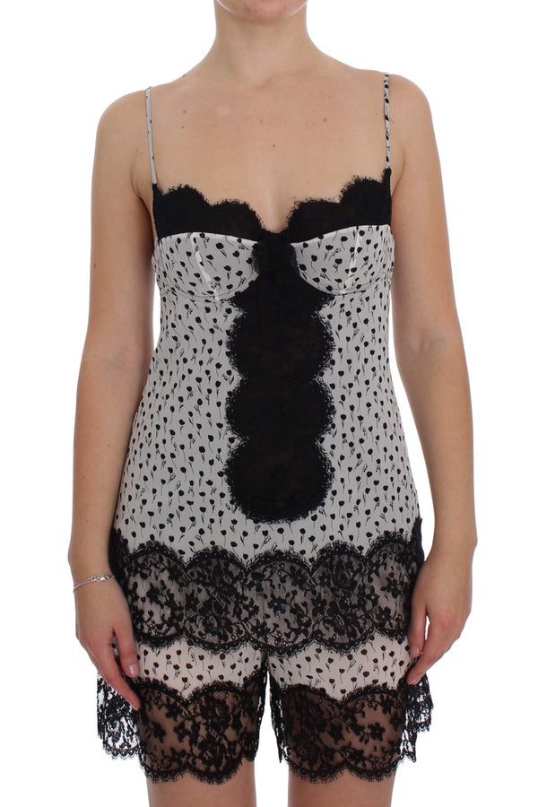 Dolce & Gabbana 17% Cotton babydoll top in black