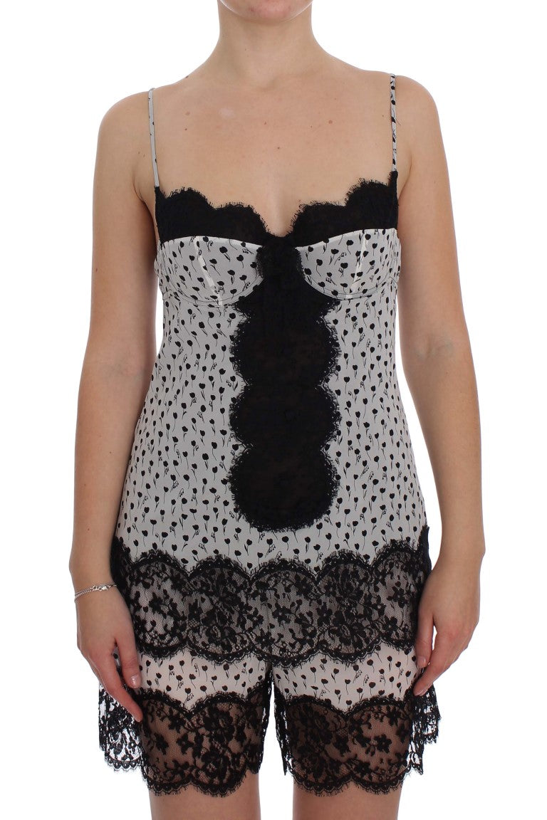Dolce & Gabbana 17% Cotton babydoll top in black