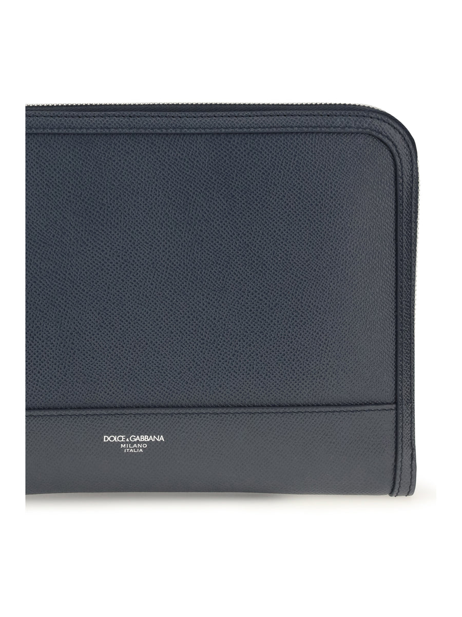 Clutch Atene Blue Leather 3 Calf Umbrellas