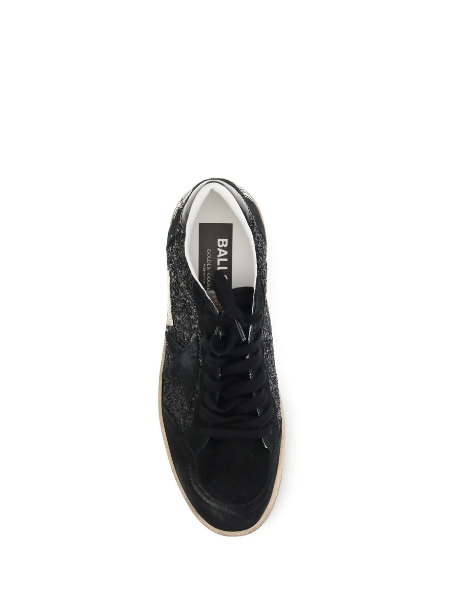 Sneakers Ball Star Glitter Black Upper Calf Leather Trainers