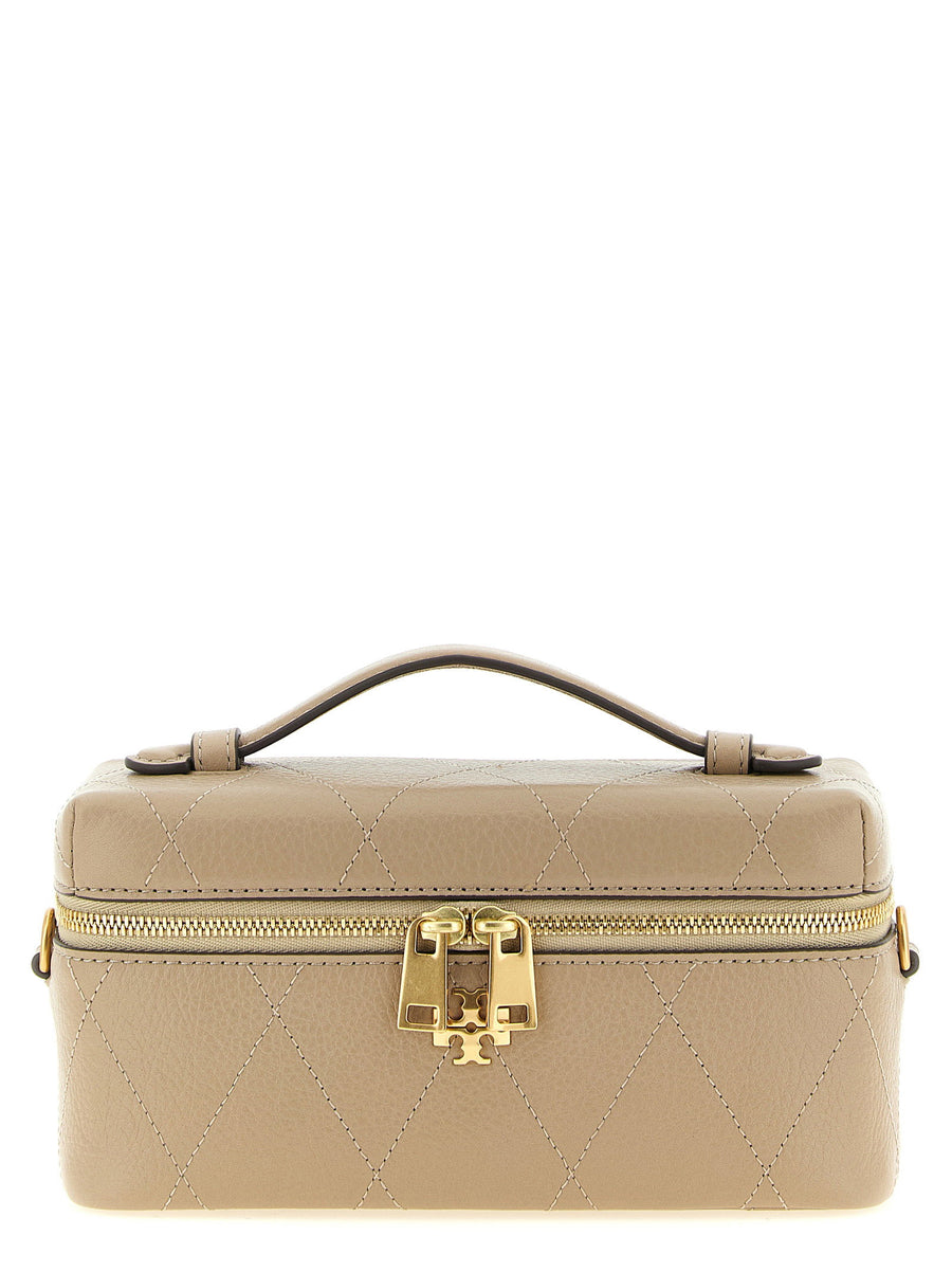Tory Burch Charlie Top Handle Bag — Beige
