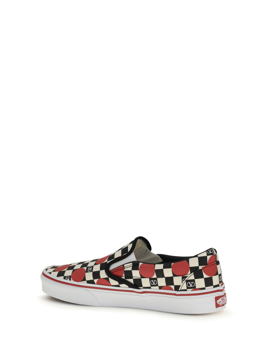 Slip-On Sneakers Orchid Cream-Black Cream/black/pure Red/white Upper Cotton Trainers