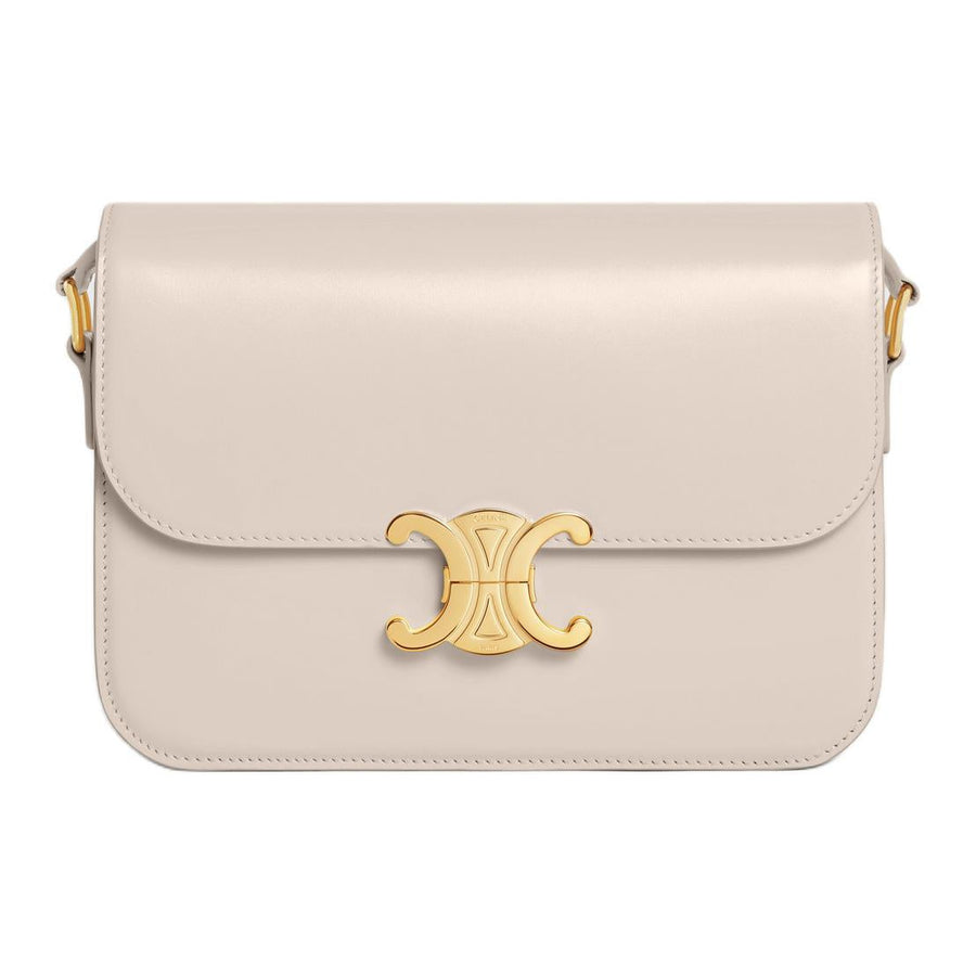 Celine Calfskin shoulder bag in beige