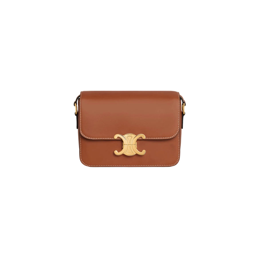 Celine Leather shoulder bag in brown