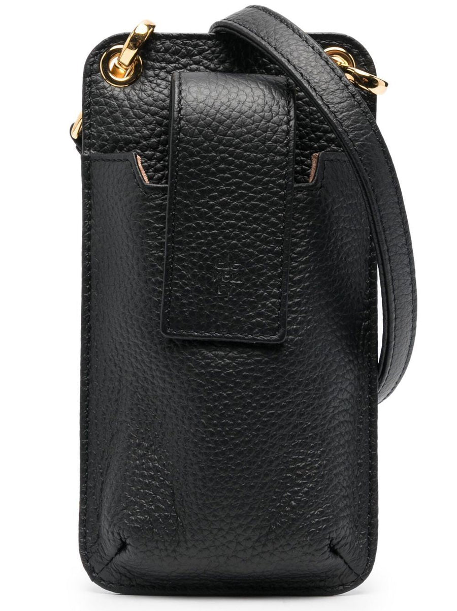 Eleventy Calf Leather (top grain) 100% phone wallet in black