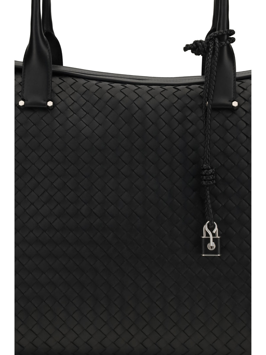 Duffels Travel Bag Nappa Black-Silver Black/silver Lamb Leather Shoulder