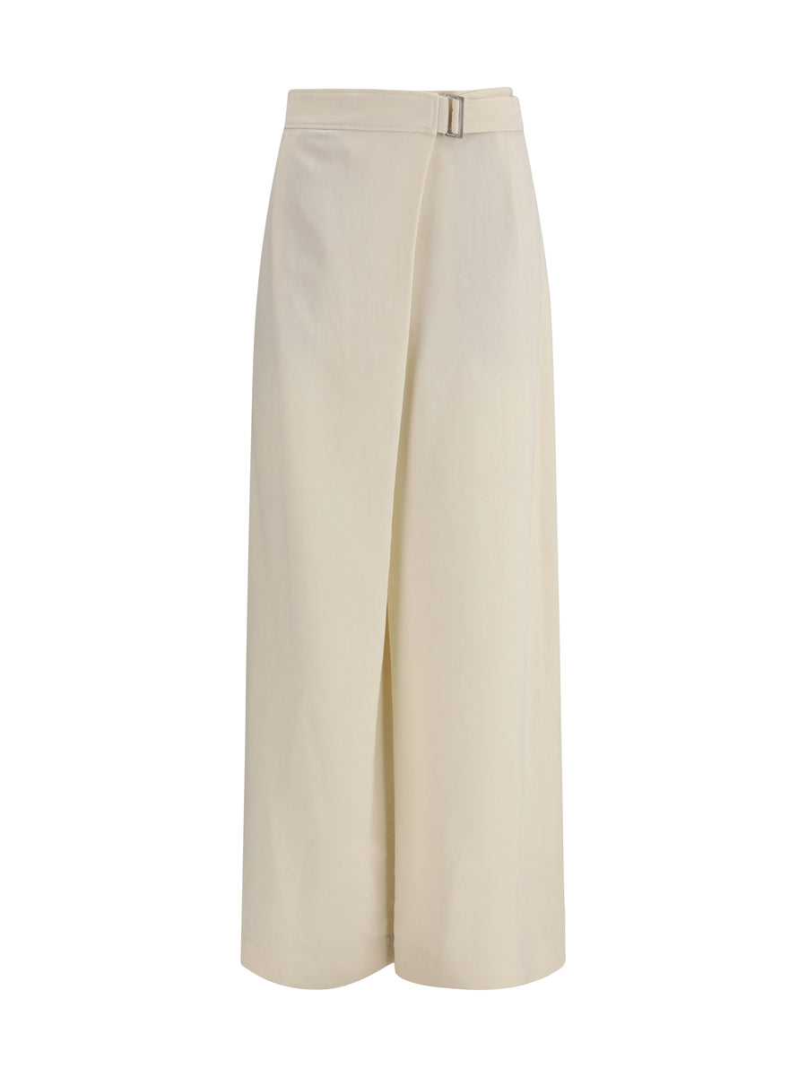 Trousers Crossed Cream Viscose