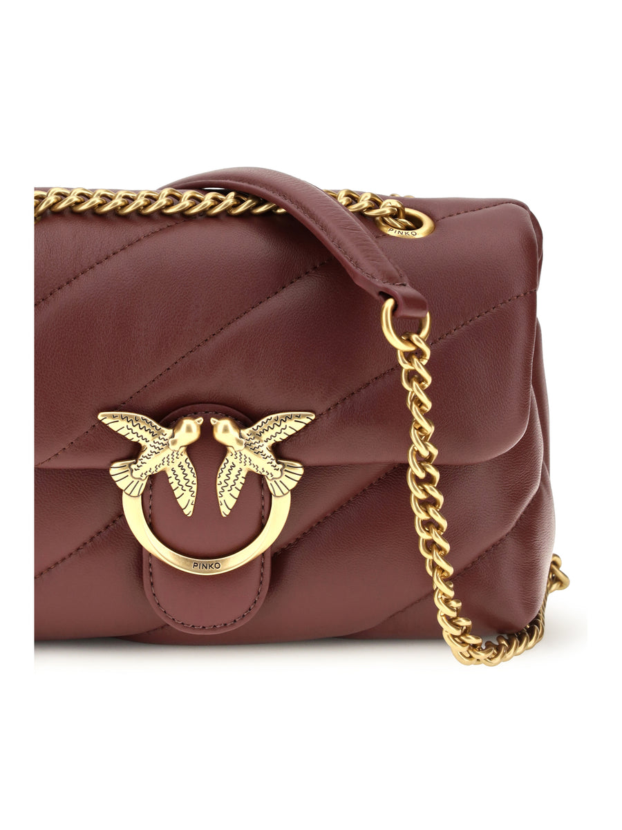 Shoulder Bag Love Mini Puff Antique Gold Intense Currant/antique Calf Leather