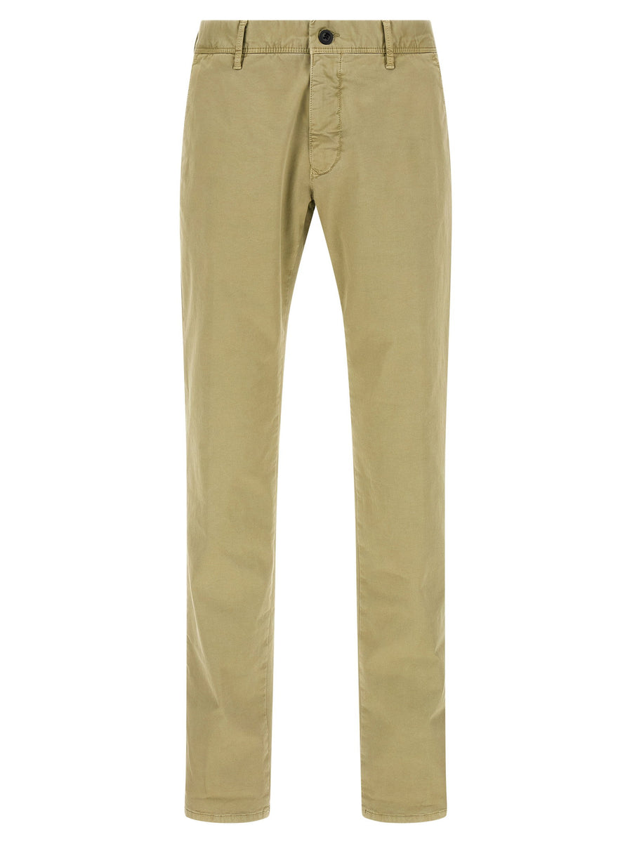 Incotex Stretch Cotton Trousers — Khaki