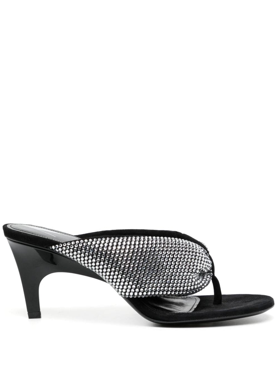 The Attico Rem crystal-embellished thong sandals