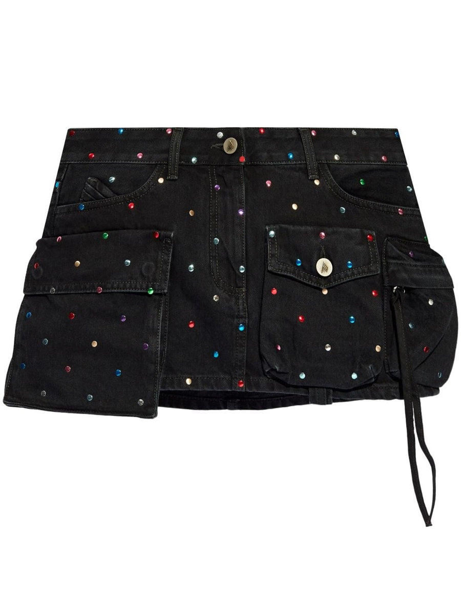 The Attico Fay denim mini skirt