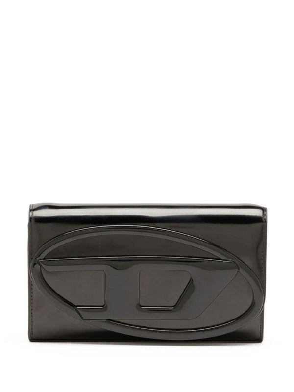Diesel Black calf leather wallet in black