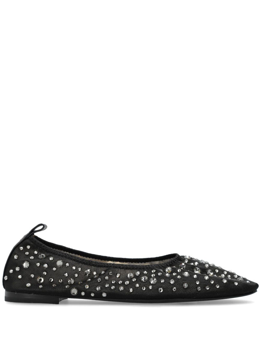Tory Burch Crystal-Embellished Ballet Flat — Black